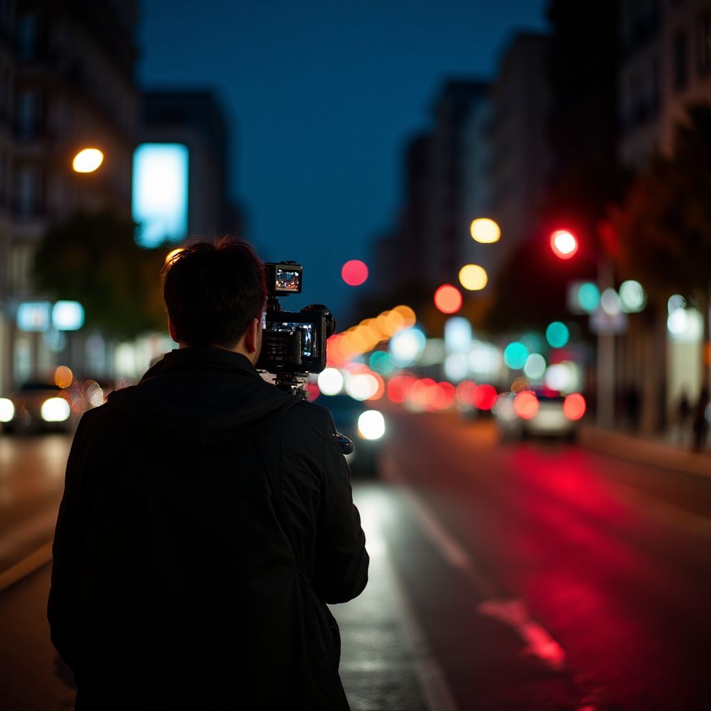 Rodaje nocturno en Buenos Aires