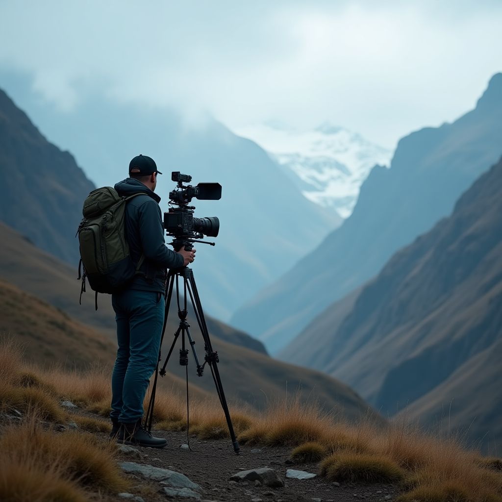 Filmación de película en Patagonia