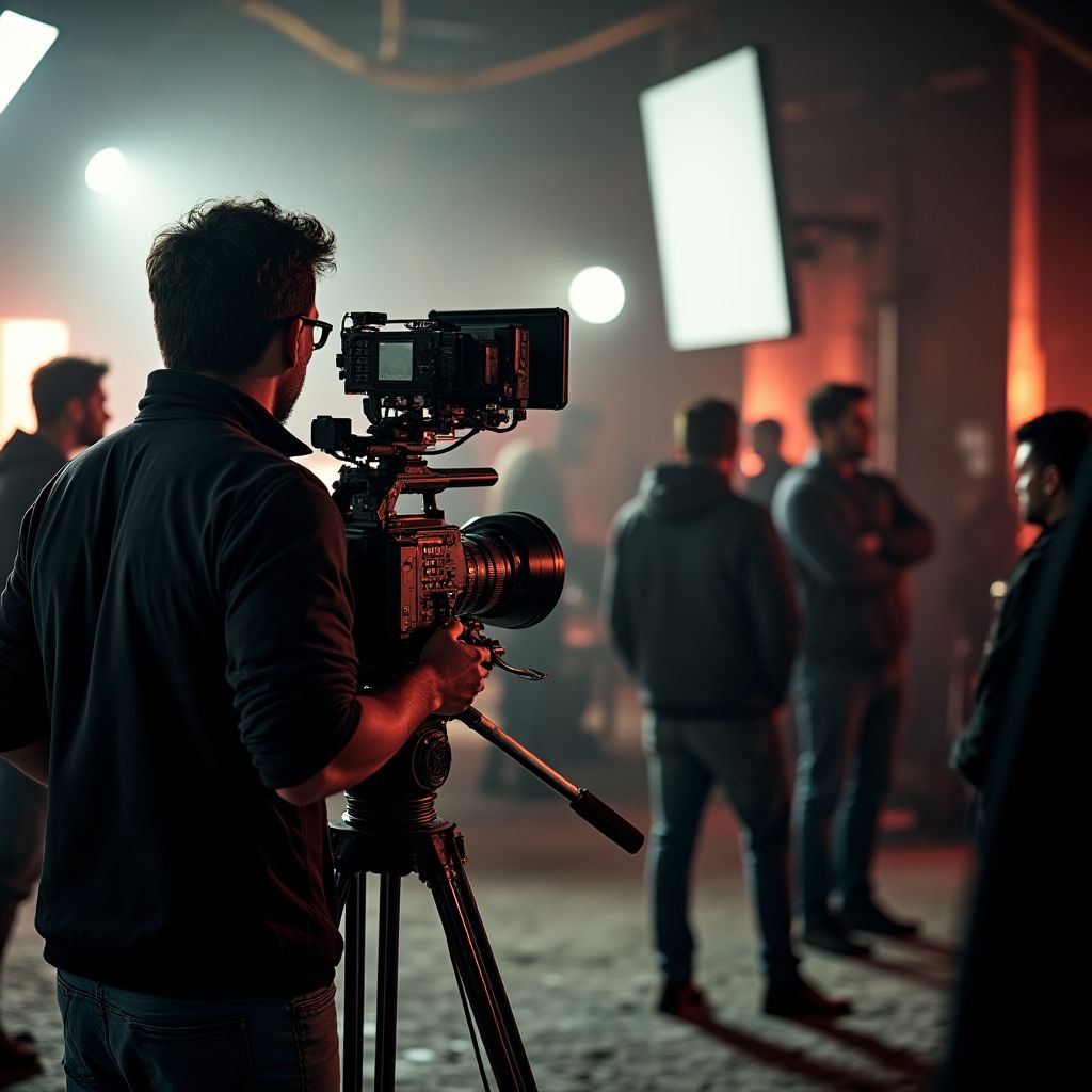 Equipo técnico profesional de filmación